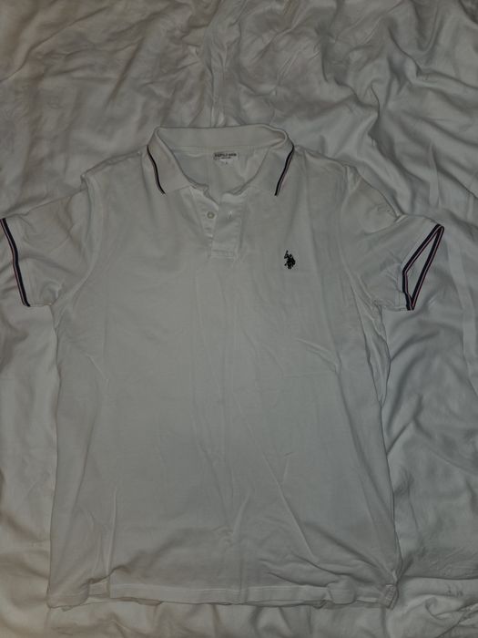 Tricou Polo U.S. POLO ASSN., Mărimea L, stare excelentă, alb