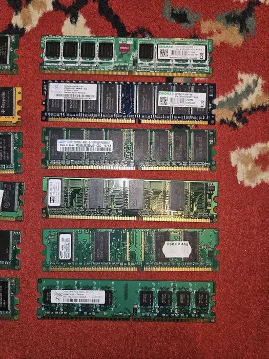 Memorii RAM DDR1/2/3 1600/667/533/400/333/266, Laptop DDR3, SDRAM 133, 100