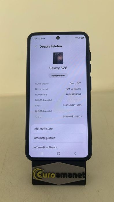 Telefon mobil Samsung Galaxy S26, Dual SIM, 12GB RAM, 256GB, 5G -A-