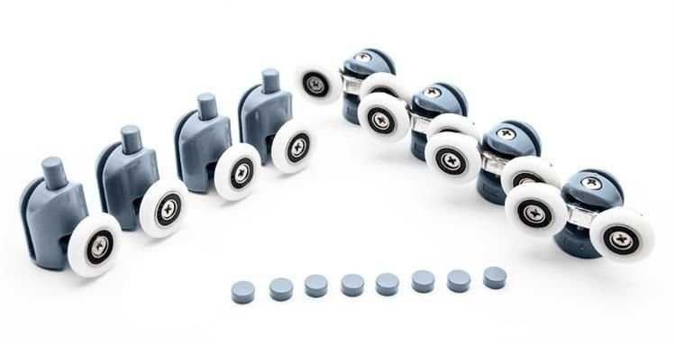 Set 8 role pentru cabina de dus universale sistem dublu si simplu 24mm