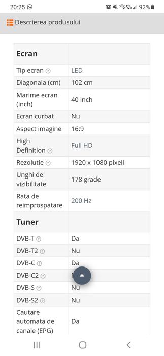 Vand televizor full HD led Samsung