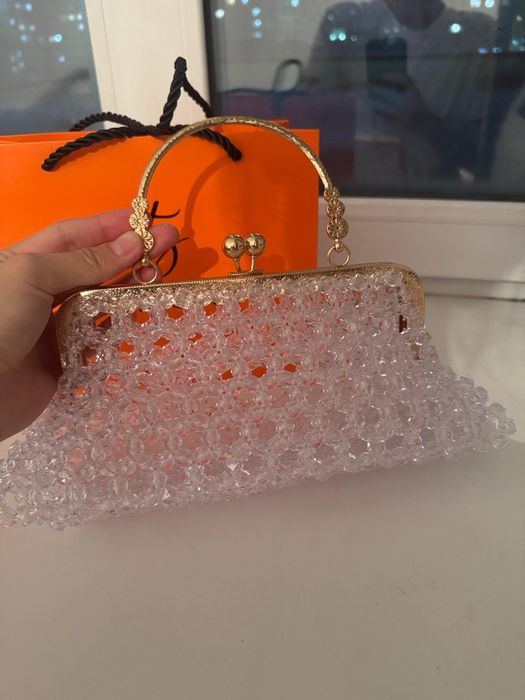 Сумка моншақтан тоқылған