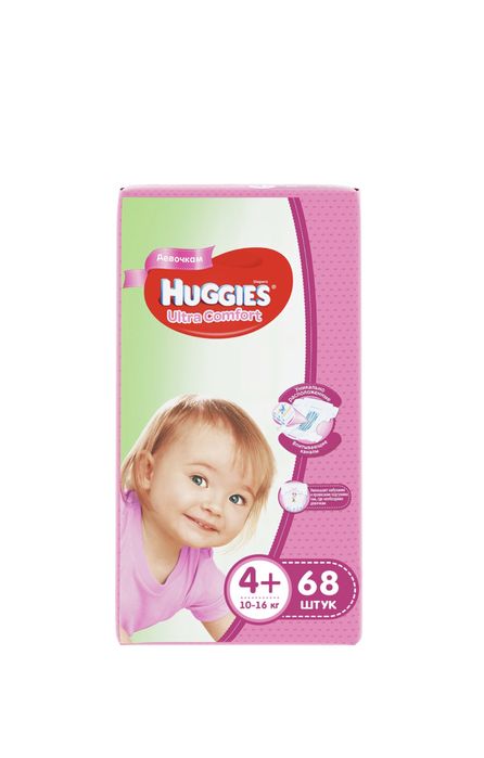 Huggies Ultra Comfort 4+/68, 4/80, 3/94