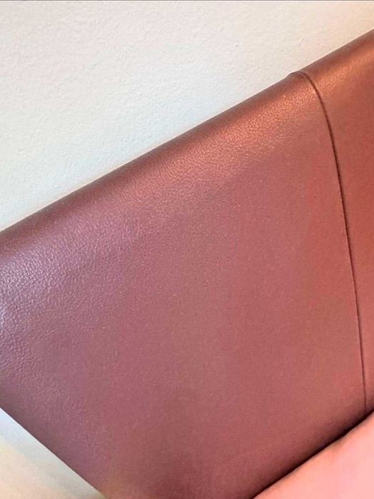 Pat piele maro 180x200