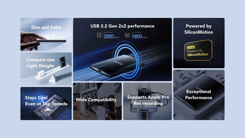 SSD-накопитель Lexar SL500 with Magnetic Set 1TB USB