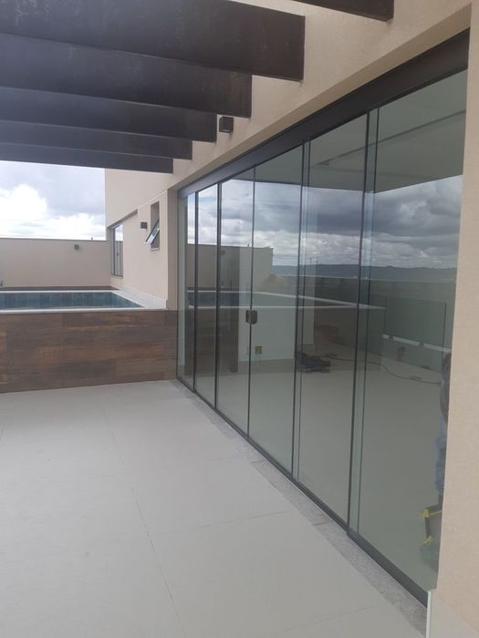 Сурма эшик, раздвижная дверь из колённого  стекла 10 мм