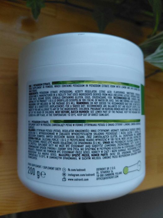 Citrat de Potasiu pulbere 200g, nou, sigilat.