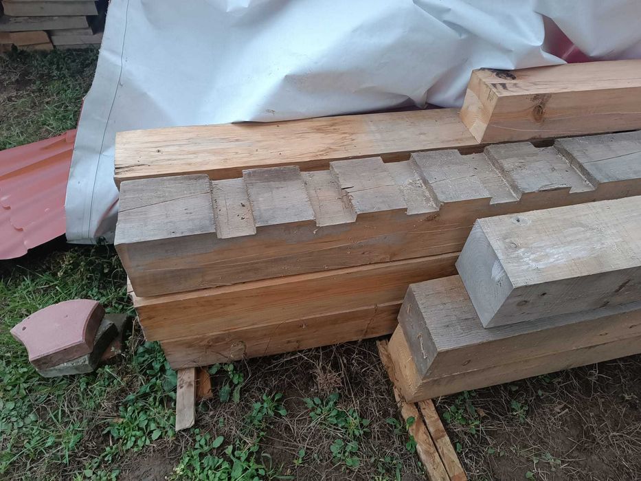 Vand capriori lemn 19 x 19 cm, lungime 4 m