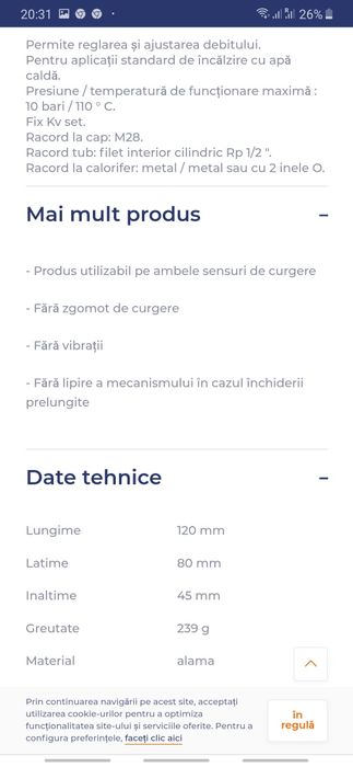 Robinet termostatic calorifer