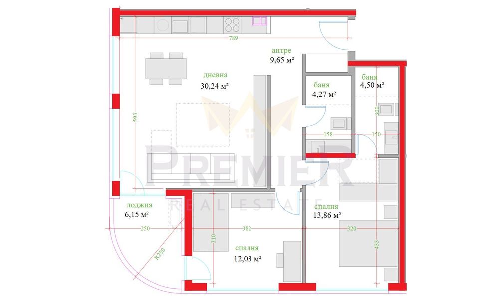 Продава се Тристаен апартамент в Варна, Трошево - 115 кв.м за 2073 €/кв.м - Снимка #2