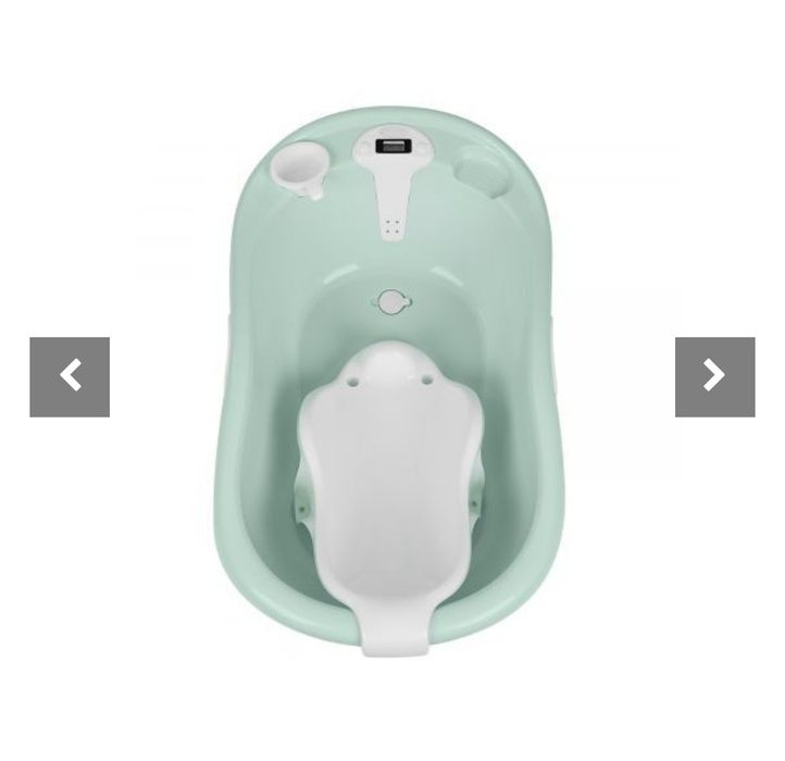 Kikkaboo Вана корито за бебе Lavera Mint с вграден термометър и подлож