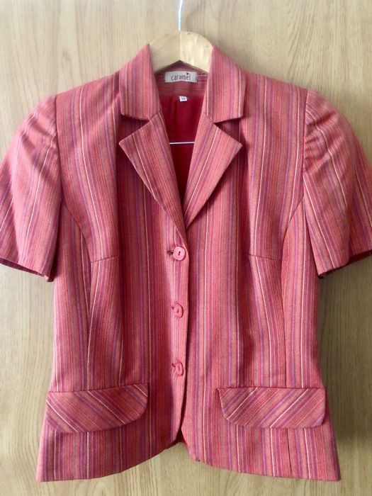 Sacou Caramel cu maneca scurta