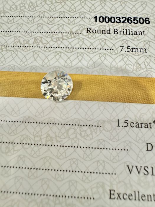 Диамант 1.5 карата , мойсанит, за бижу и подарък