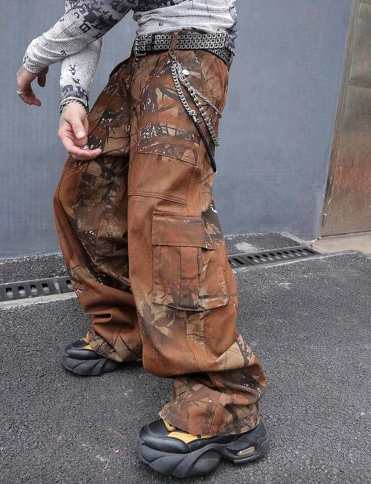 Нови камуфлажни baggy дънки панталони Casual Loose Fit Jeans ХЛ 32/34