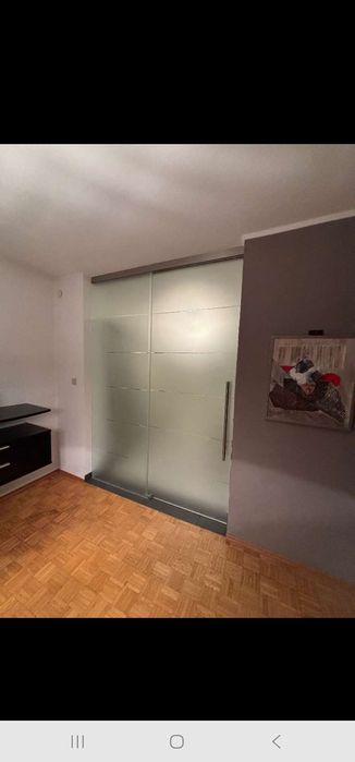 ușă glisantă din sticlă sablată