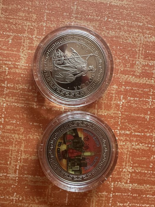 Сувенирна монета 2 x 1 dollar 1997г.