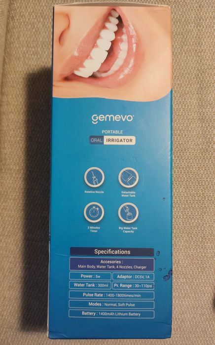 Irigator bucal profesional Gemevo