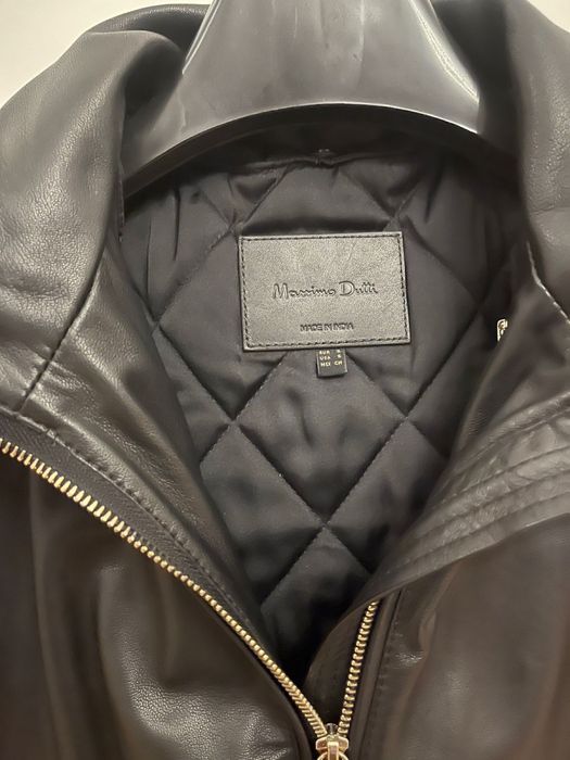 Кожанная куртка Massimo Dutti