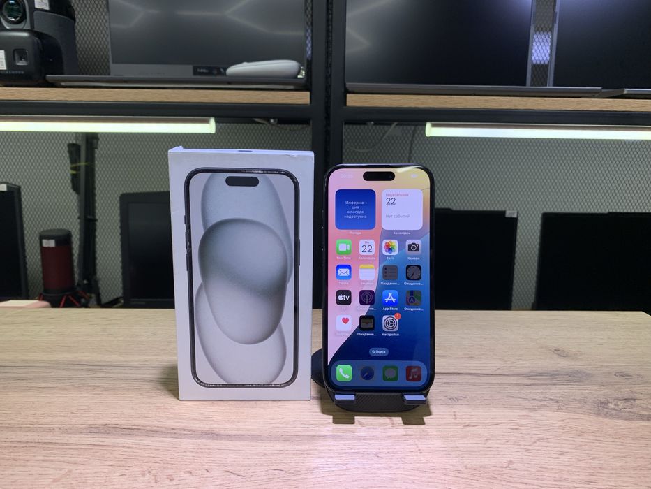iPhone 15, 256 GB, Black, в новом состоянии, АКБ100%, 2 цикла,1271/А10