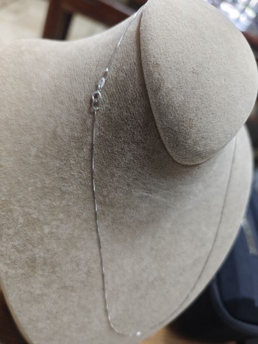Lanț fin aur alb 18k 1gr(r)