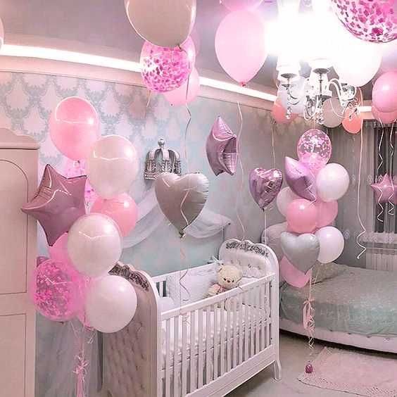 Baloane cu Heliu - Camera Bebelus Nou Nascut / Zi de nastere / Majorat
