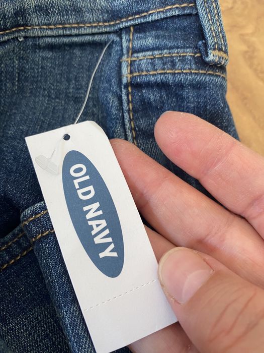 Джинсовые темно синие женские брюки олд нэви, размер14