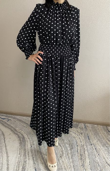 Шикарное летнее платье длинное черное