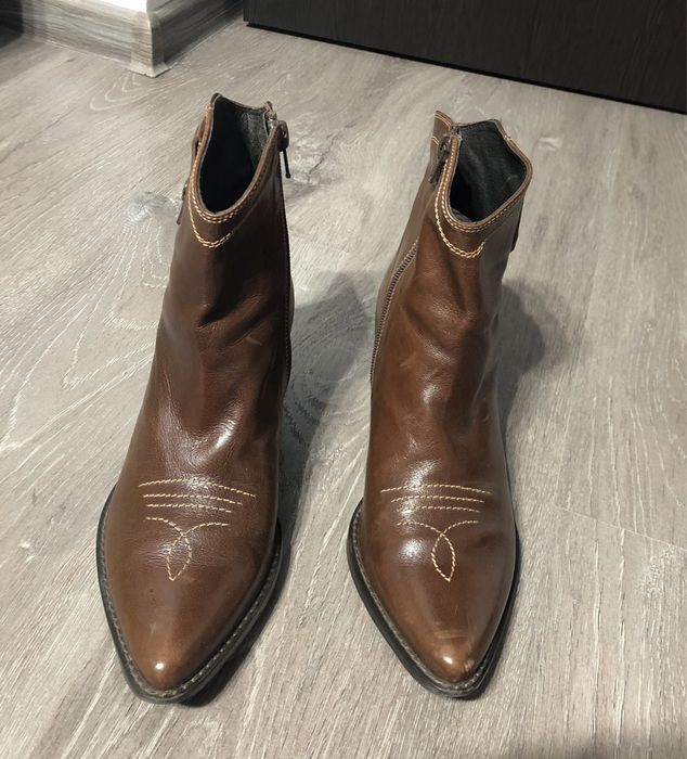 Ciocate  piele maro 37 botine piele maro 37 ghete ciocate marime 37