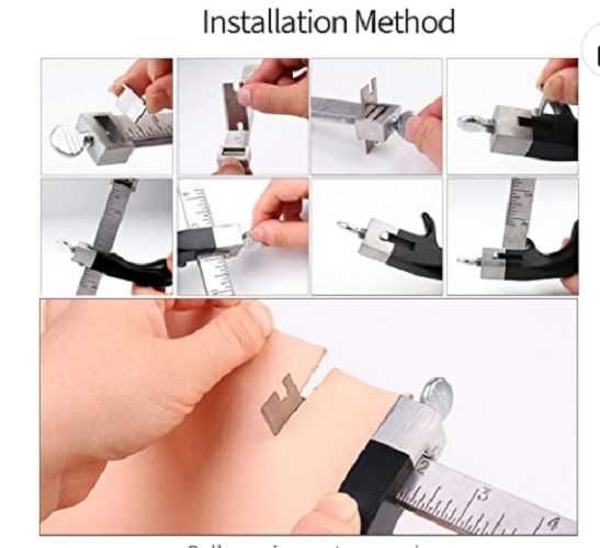 два модела инструменти за рязане на кожени ленти, каишки, колани