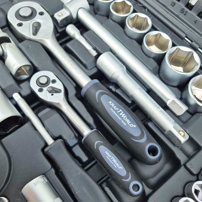 Гедоре 108 части KraftWorld – Професионален Комплект с тресчотка 1/2 и