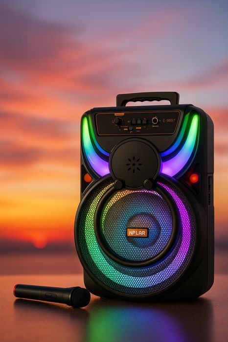 Преносима акумулаторна тонколона -8.5 инча  Bluetooth караоке