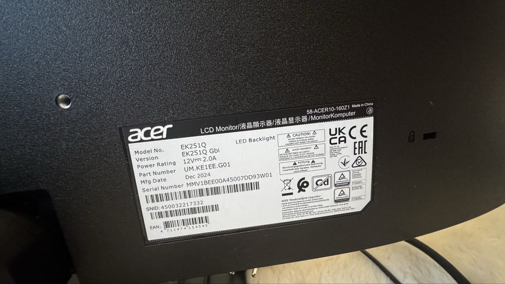Monitor Acer - garantie inca 1 an