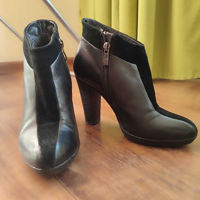 Ботильоны натуральная кожа черные