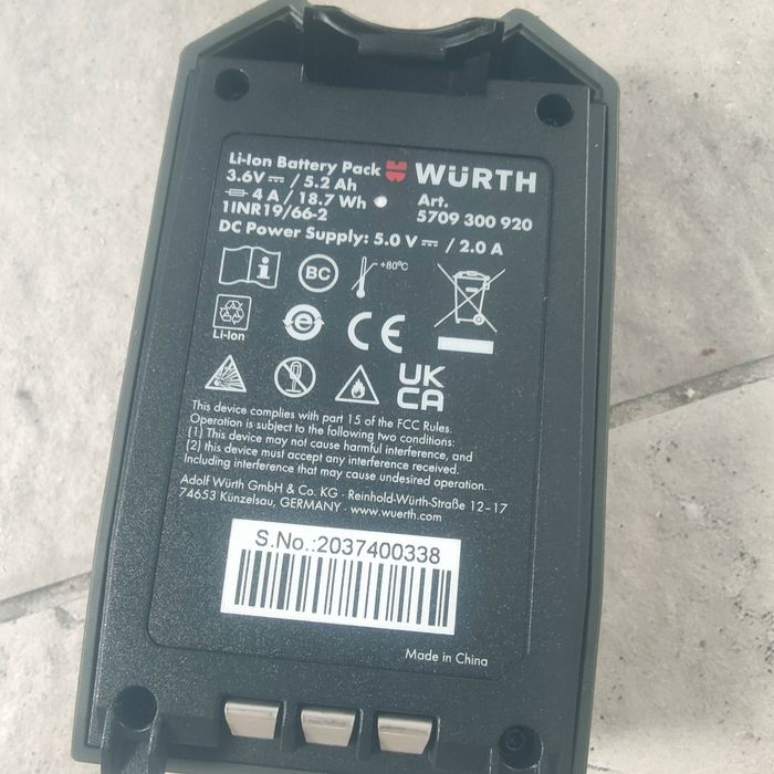 Vind laser 3x360 Wurth nou niciodată utilizat 4Ah