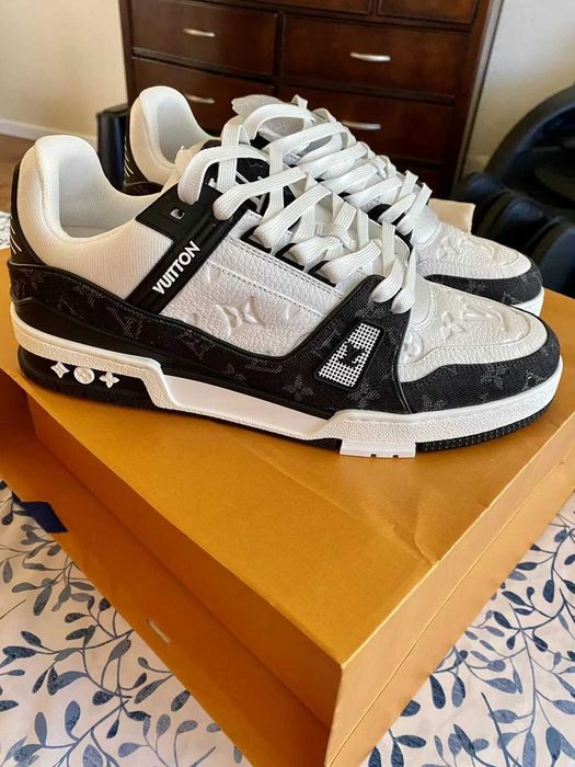 Adidasi X Sneakers Louis Vuitton Trainer Denim Black&White