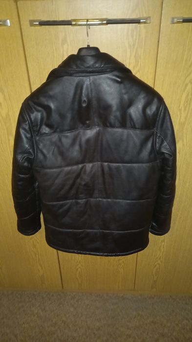 Мъжка ватирана кожена шуба