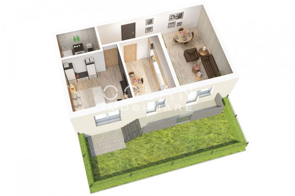 Apartament 2 cam cu gradina 40 mp,  Doamna Stanca 0% Comision