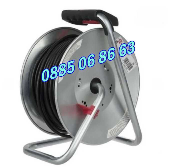 Ел. удължител макара 50 метра с 4 гнезда