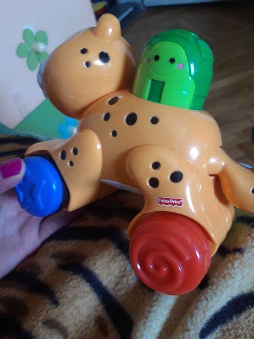 FISHER PRICE количка животно натисни и потегли