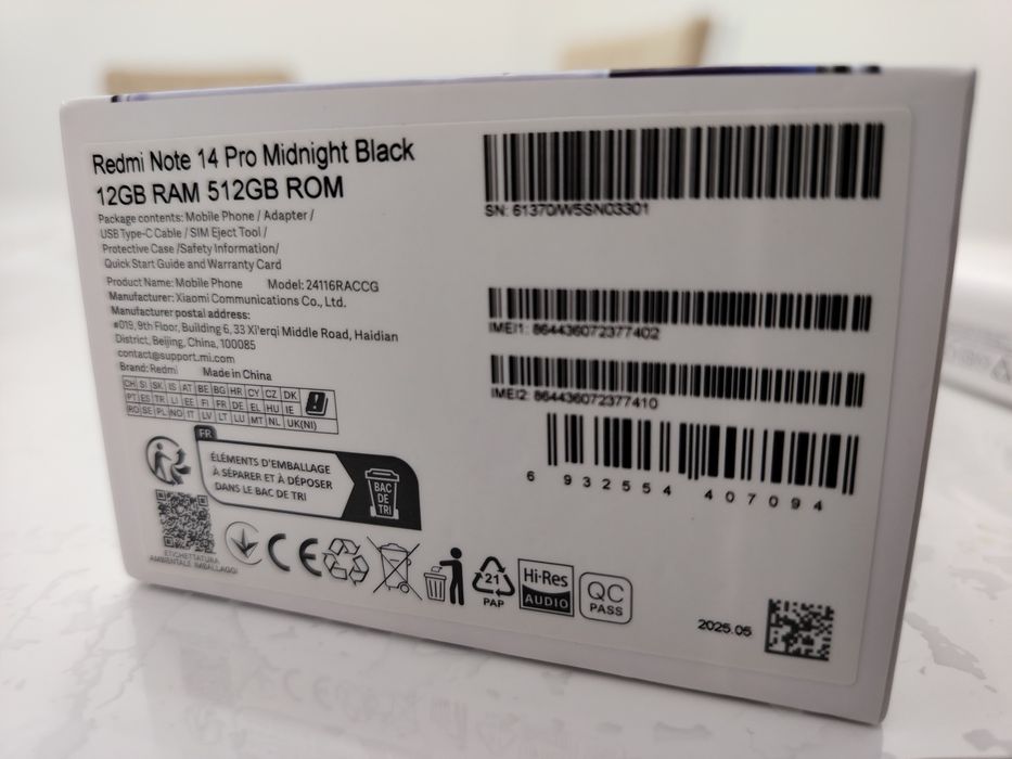 Redmi note 14 pro 512 GB ОЗУ 12ГБ+4ГБ