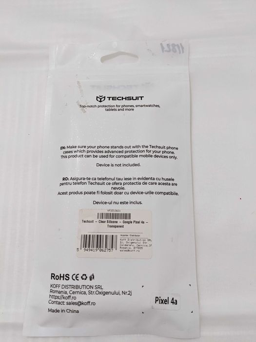 Husă Protectie Google Pixel 4a, Techsuit Clear Silicone, Nouă
