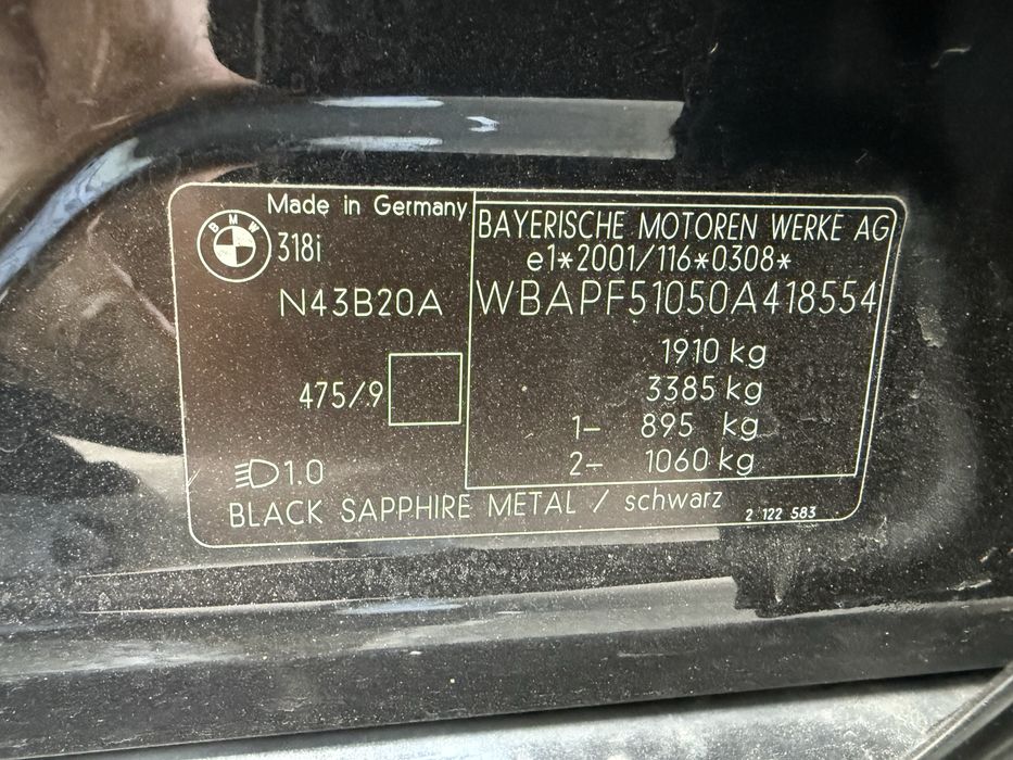 BMW 318i, E90, AT, 2010, motor defect