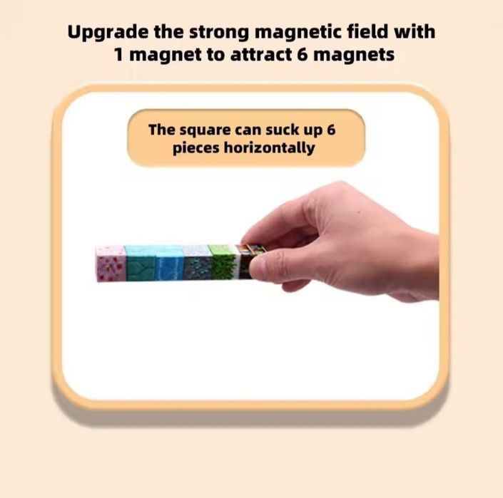 Магнитни строителни кубчета за Minecraft 100 бр.