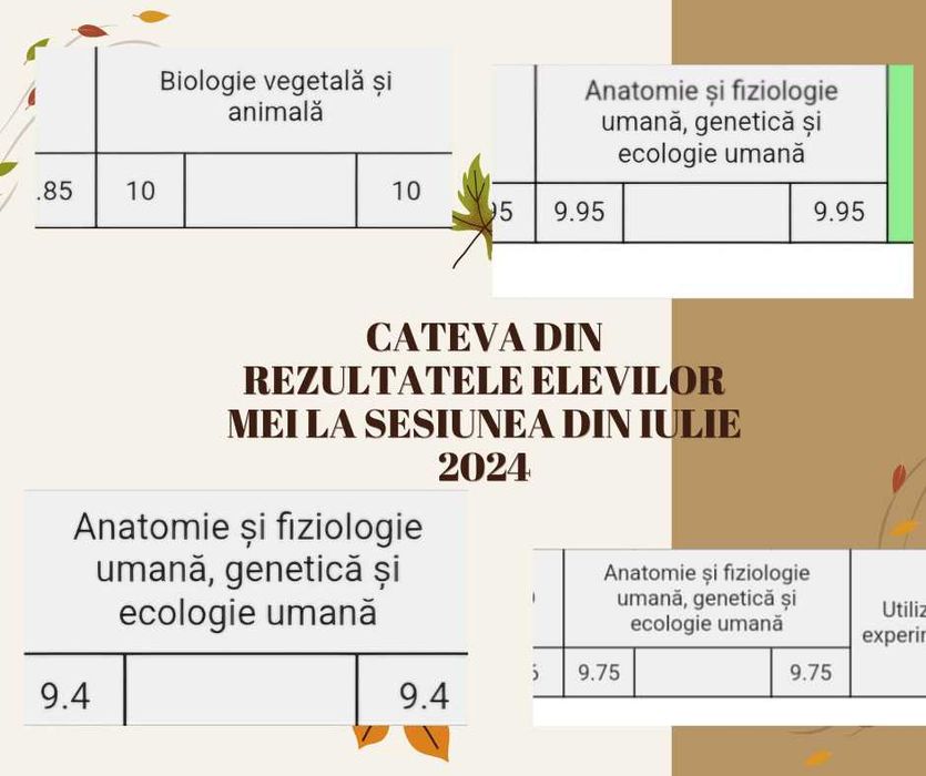 Pregătire pentru Admiterea la Medicină și Bacalaureat