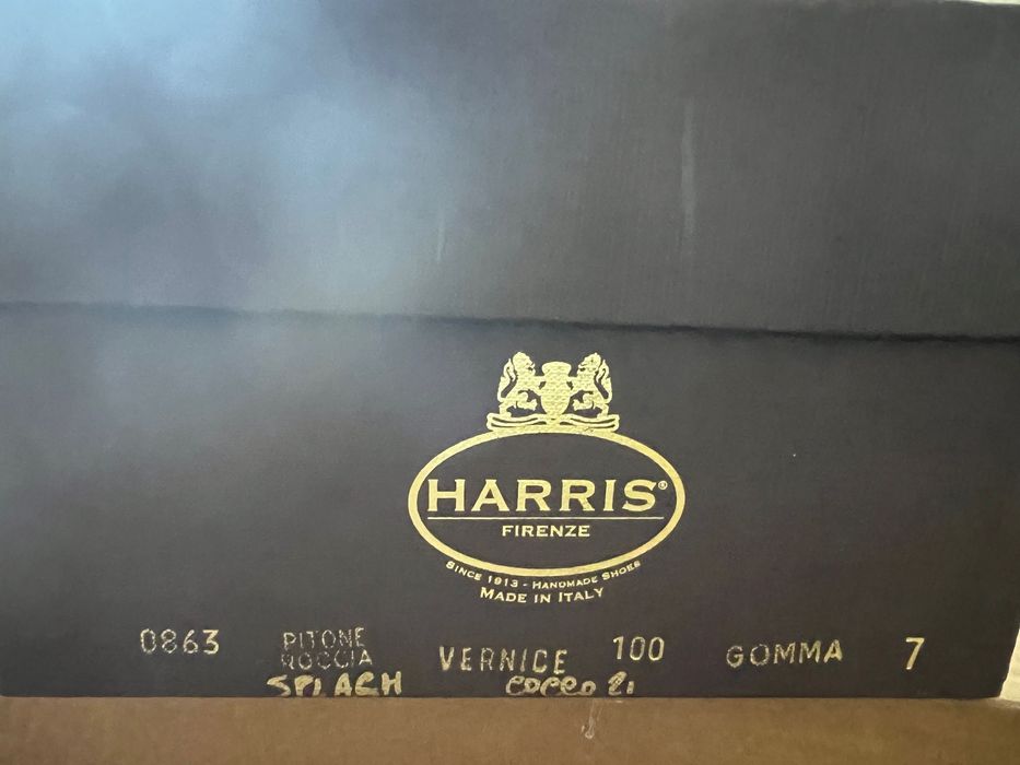 Оригинални обувки Harris от змийска кожа ръчна изработка 42 номер