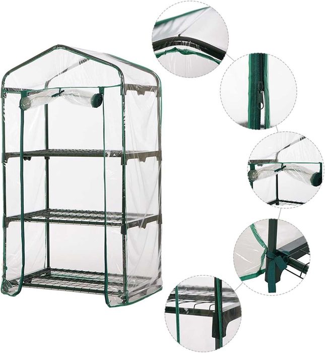 Домашна Оранжерия на 3 и 4 нива за разсад и млади растения 160х69х49см