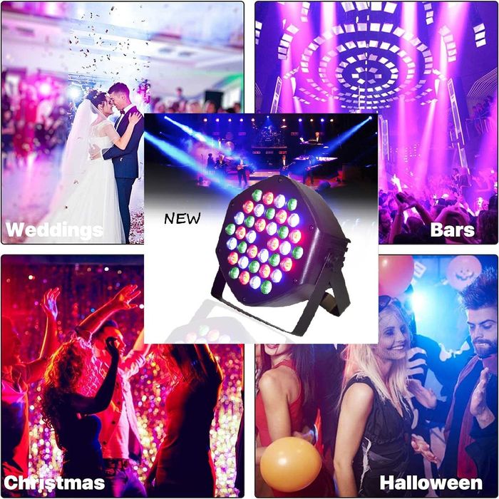 Orga de lumini 36 leduri party Jocuri de culori automat/ritmul muzicii