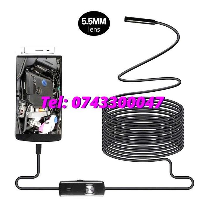 2 M Camera Endoscop boroscop 6 Led Inspectii Tehniceinstalatii