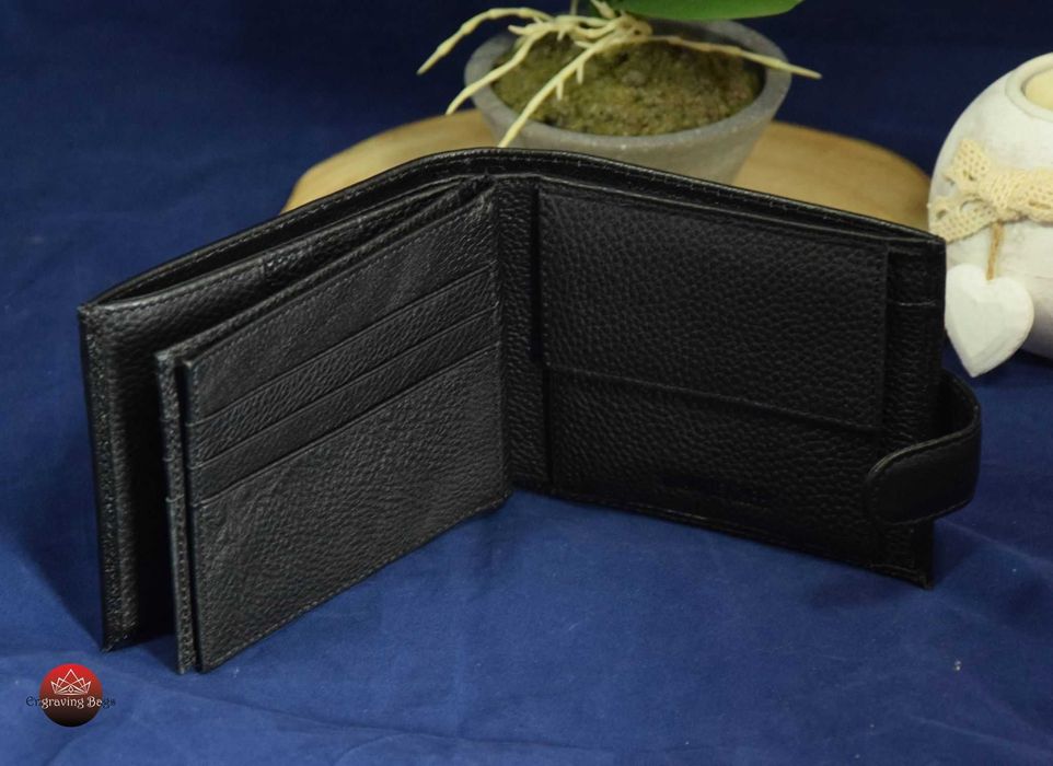 Персонализирано мъжко портмоне от италианска естествена кожа