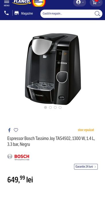 Expressor Bosch Tassimo Joy/  Nou la cutie